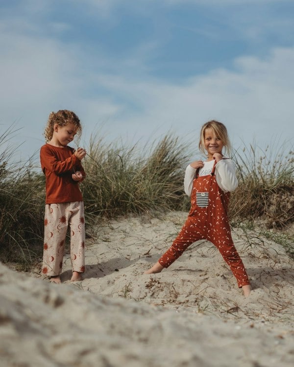 Orange Half Moon Print Dungarees - image 6