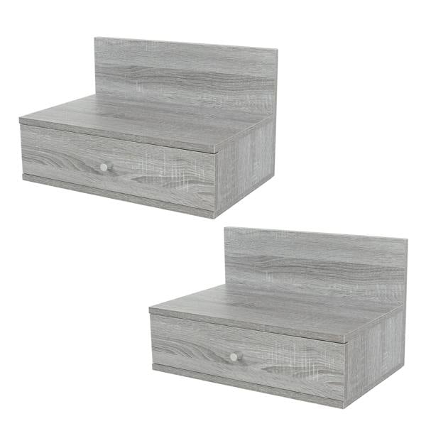 Core Products Pair of Kelly Hanging Bedside Cabinets, One-Drawer Storage