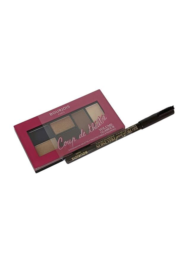 Bourjois Volume Glamour Paris Eyeshadow Palette 6 Shade Cheeky Look #02 plus Eyebrow Pencil