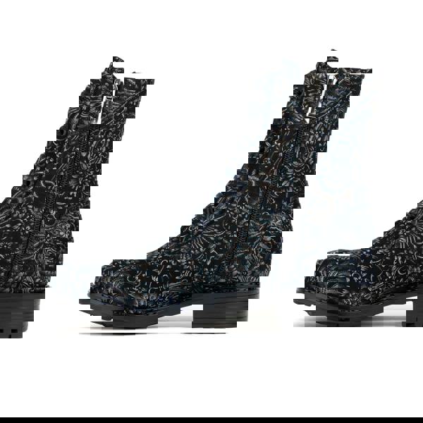 Embassy London Laviva High - Black & Blue - Women's leather-lined wide fit high ankle boot