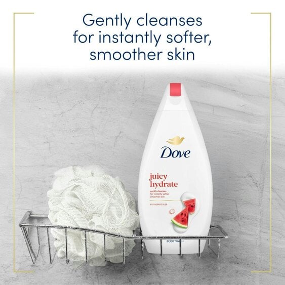 Dove Juicy Hydrate Body Wash, 0% Sulfates & SLES Gentel Cleansing 450ml