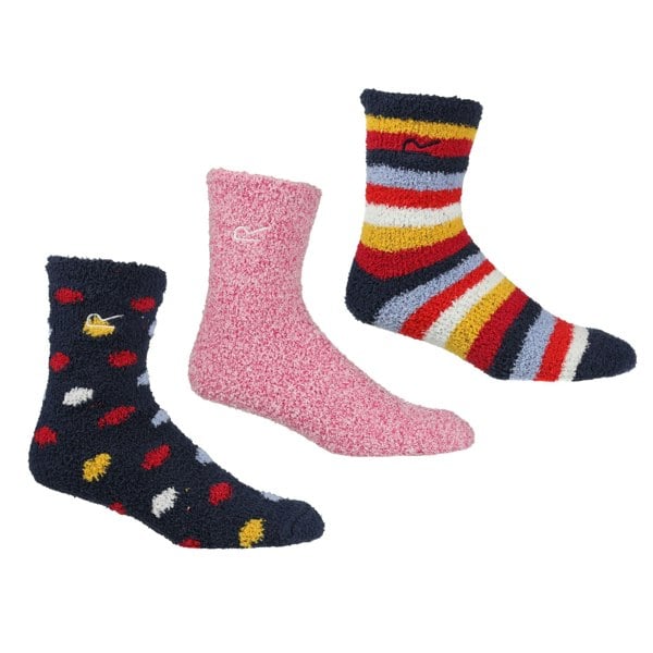 Regatta Womens/Ladies Cosy Socks (Pack of 3) - Navy/Duchess