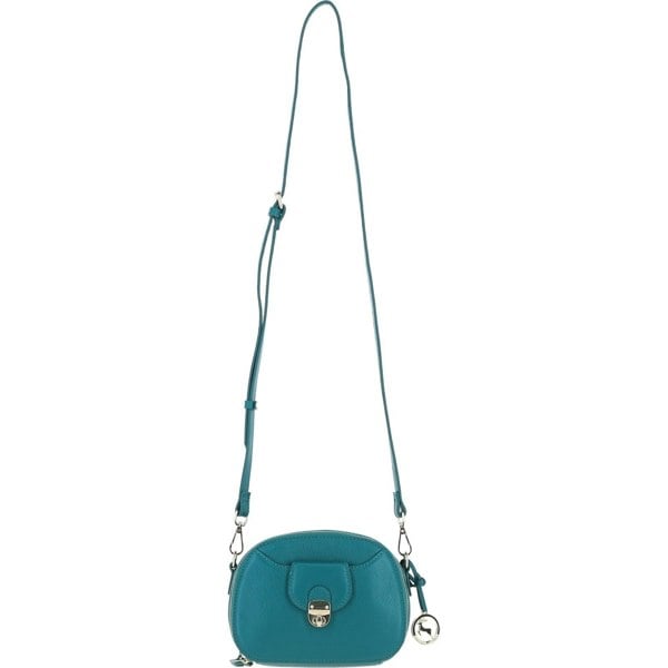 Real Leather Compact Crossbody Bag with Adjustable Strap: y-53