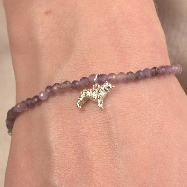 Mylee London Border Collie Crystal Bracelet - Personalised