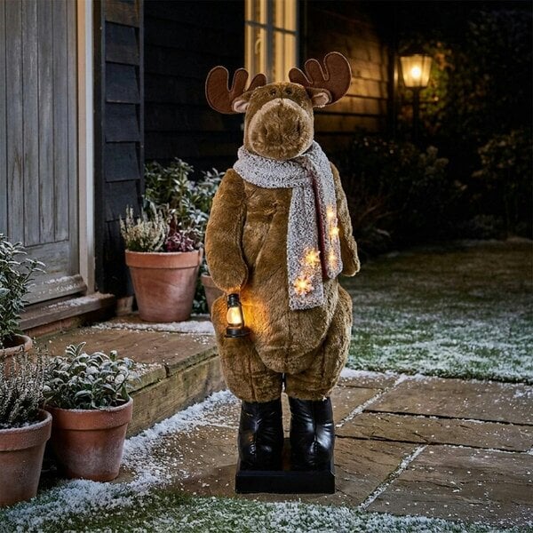 Garden Greatness Animated Lit Musical Reindeer Decoration with Sensor