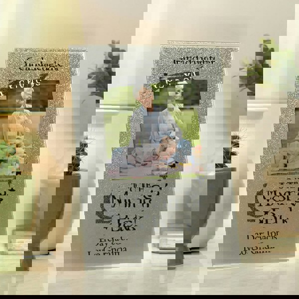 Personalised Memento Company Personalised To the Moon and Back 4x4 Glitter Glass Photo Frame