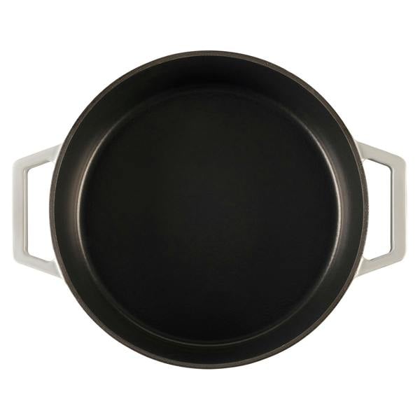 Cooks Professional Set of 3 Cast Iron Casserole | 20cm, 26cm and 28cm | Grey