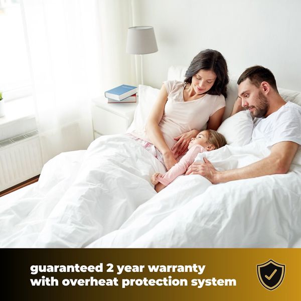 Sweet Dreams Superking Size Electric Heated Blanket Mattress Soft Fleece 9 Heat And 9 Timer Settings Dual Controller Washable
