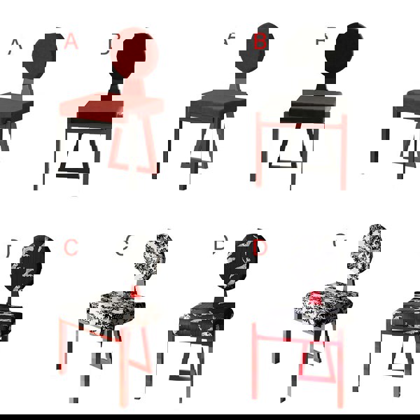 Rit Concept Adetokunbo Accent Dining Chair, Black & Red