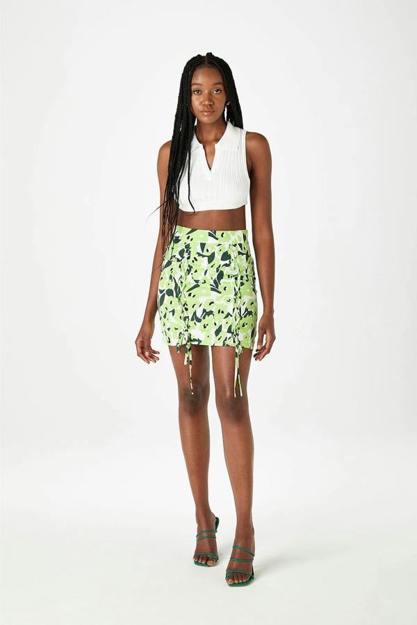 Urban Bliss Lace Up Mini Skirt