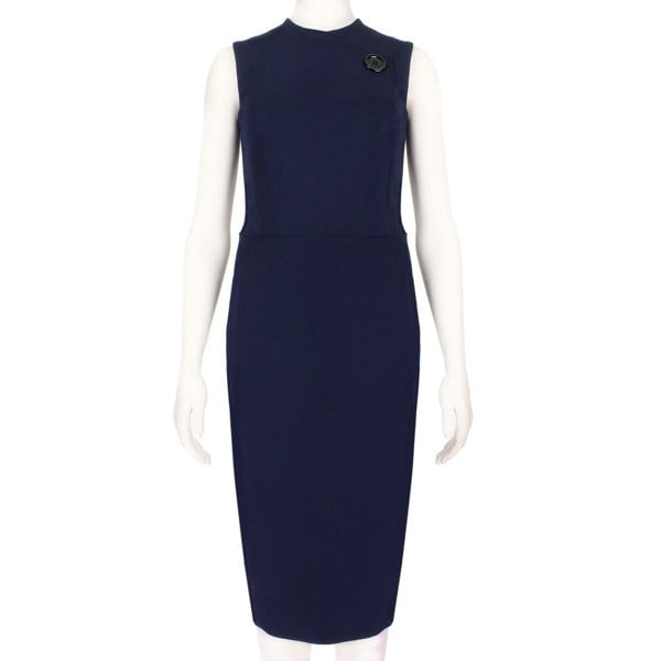 Victoria Beckham Elegant Pencil Dress midnight blue