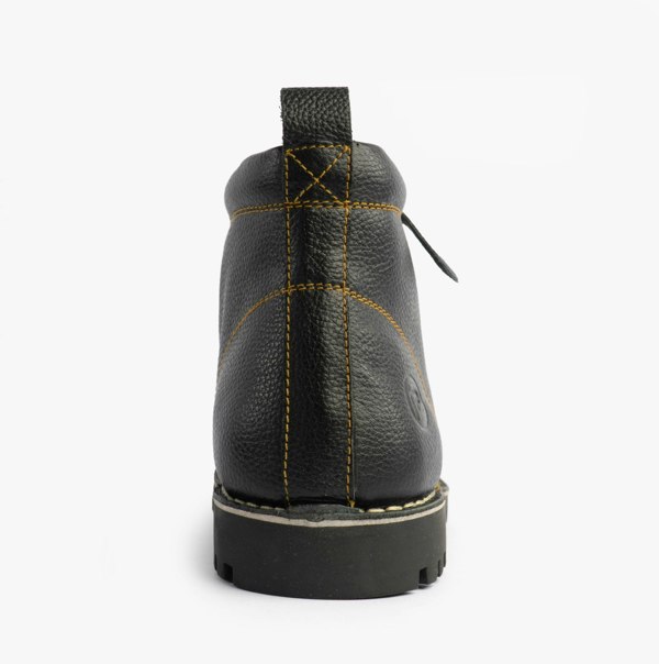 Popps 1961 MOD Mens Leather Boots Black