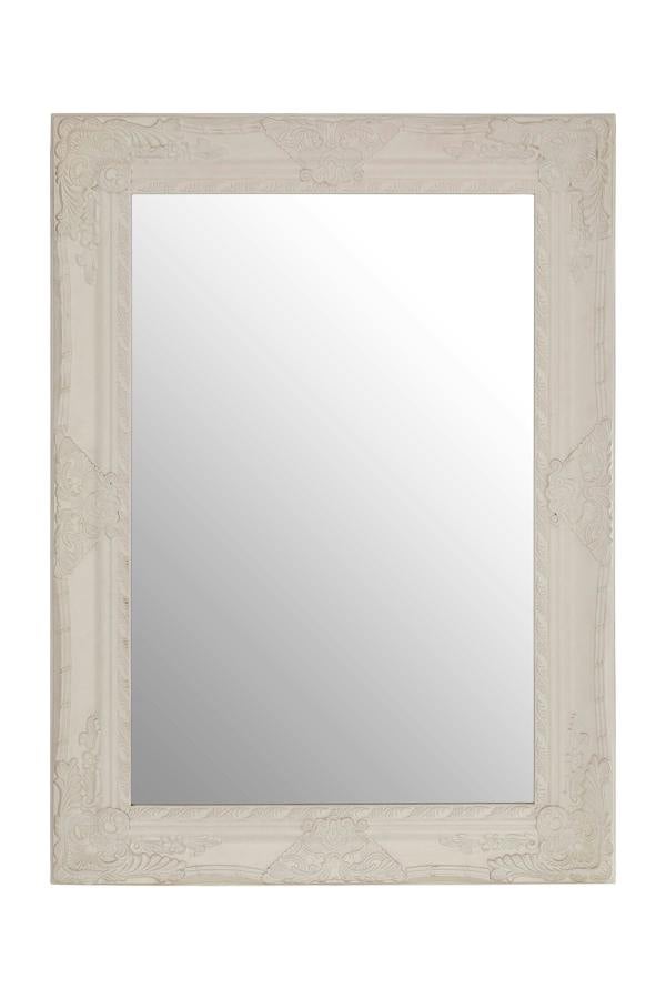 Como White Ornate Wall Mirror