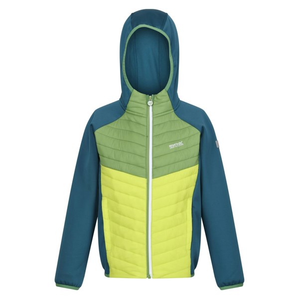 Regatta Childrens/Kids Kielder VIII Hybrid Jacket - Moroccan Blue/Piquant Green/Citron Lime