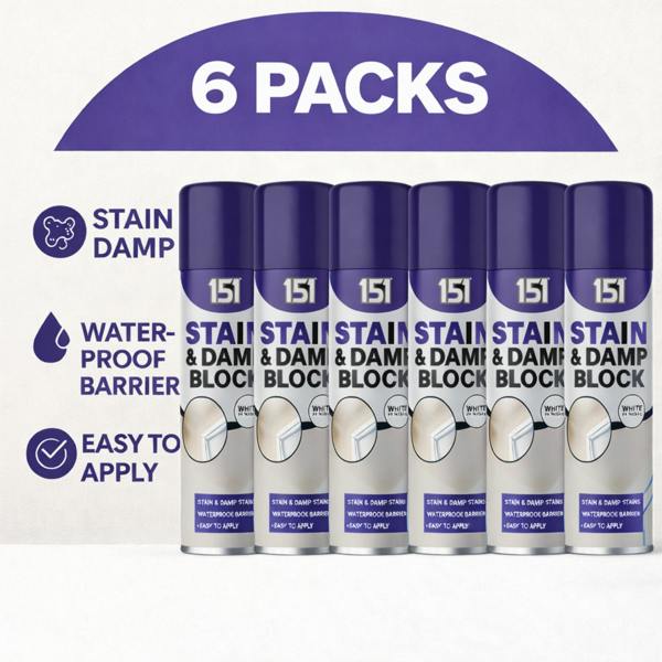151 6X 151 Stain & Damp Block White Satin Finish 400ml