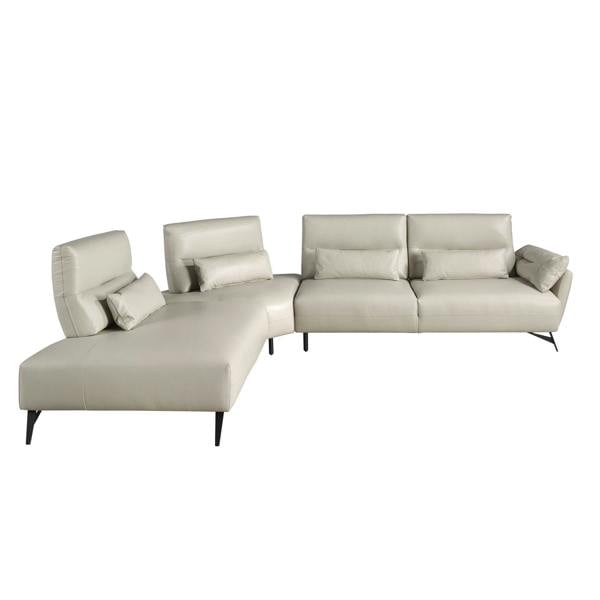 Angel Cerdá Corner sofa in sand leather 6213/6214