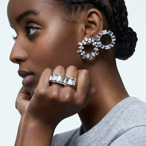 Swarovski Ladies Millenia Crystal Halo Stud Earrings 5601509