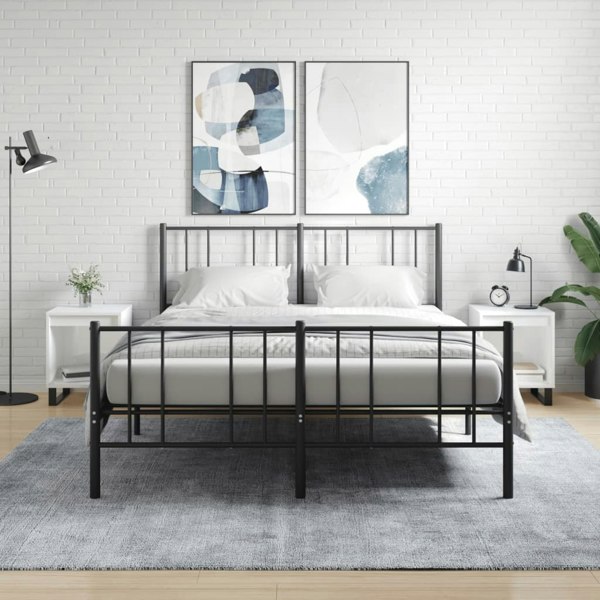Berkfield Bedside Cabinets 2 pcs High Gloss White 40x35x50 cm Engineered Wood