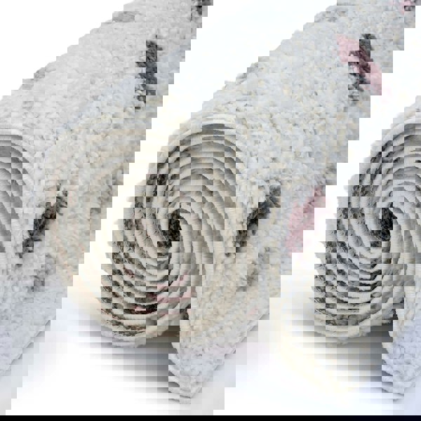 Moodi Shaggy Grey/Purple Rug, dots design, underfloor heating rug | THE RUGS