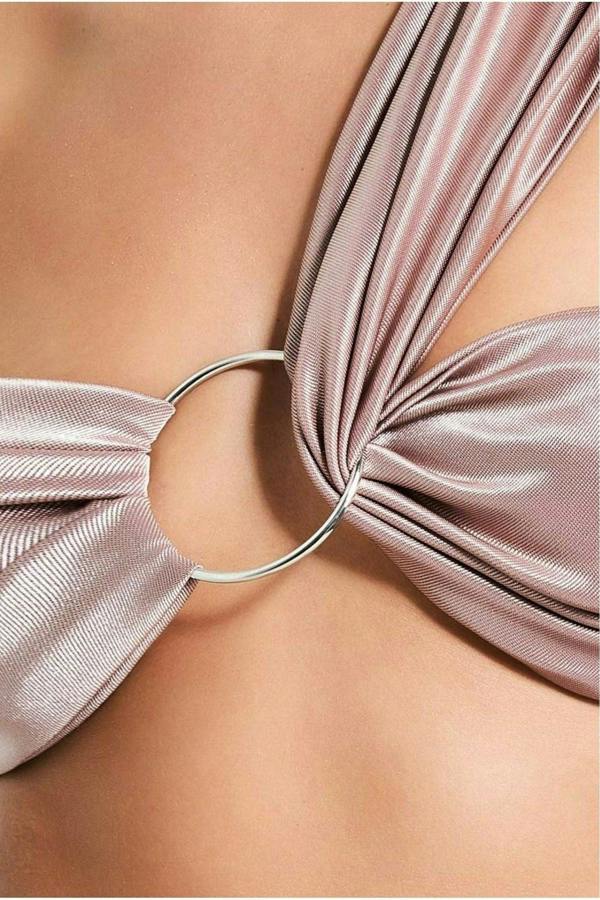 Ring Detail Bralette - Champagne T192