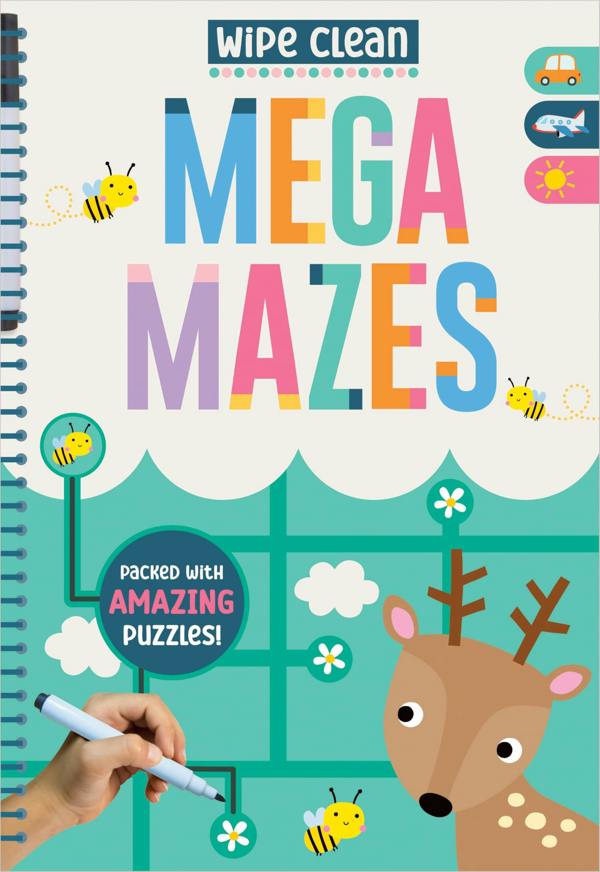 Wipe Clean: Mega Mazes - Screen-free Travel Activities for children