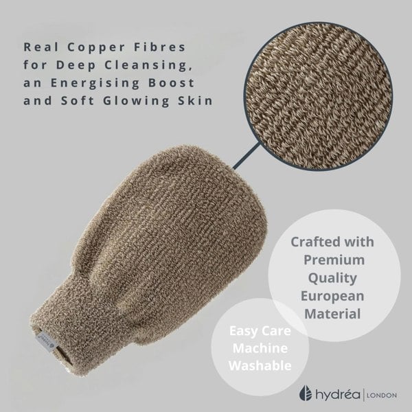 Hydréa London Copper + Linen Spa Mitt