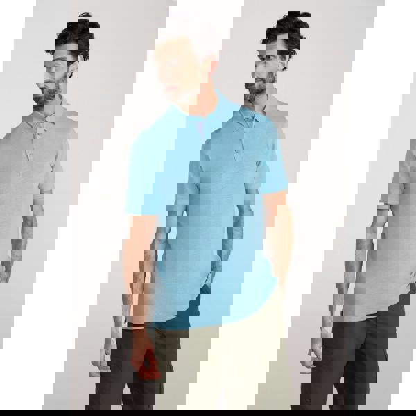 Mountain Warehouse Mens Hasst II Organic Polo Shirt - Turquoise