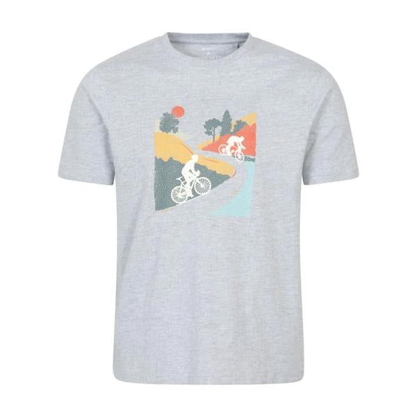 Mountain Warehouse Unisex Adult Mountain Bike Cotton T-Shirt - Alloy Grey - 
