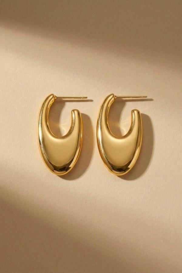 ARIIRA Talulah Sculptural Open Hoop Earrings