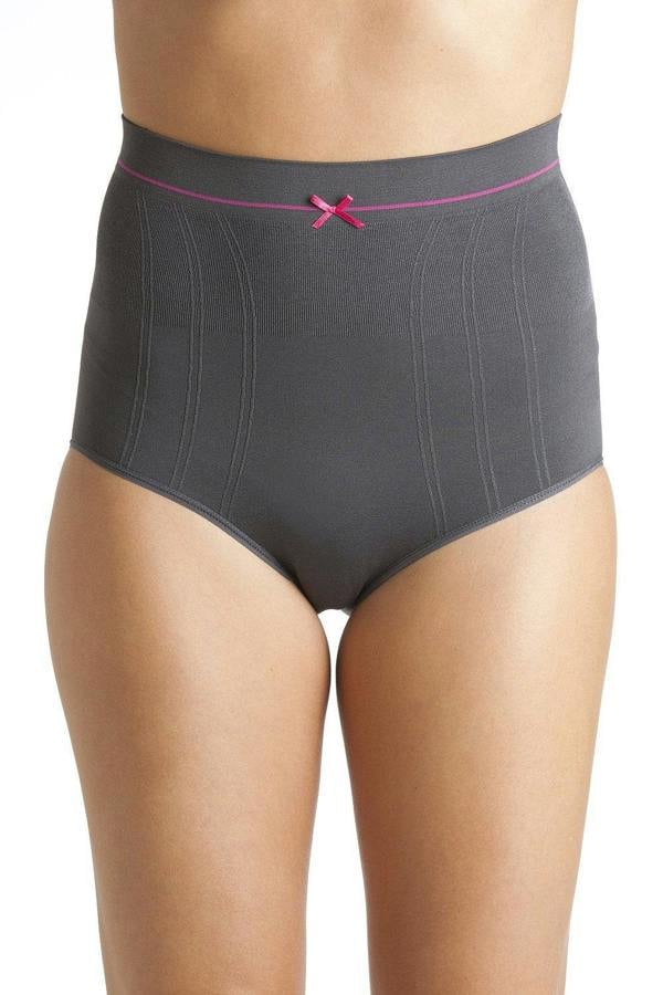 Two Pack Grey Seamfree High Waist Shapewear Control Briefs