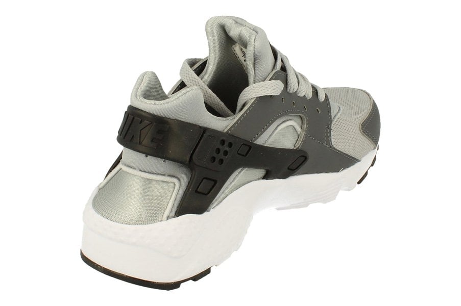 Nike Huarache Run GS Trainers Dx1091  001 - Wolf Grey Black Dark Grey 001 - Photo 4