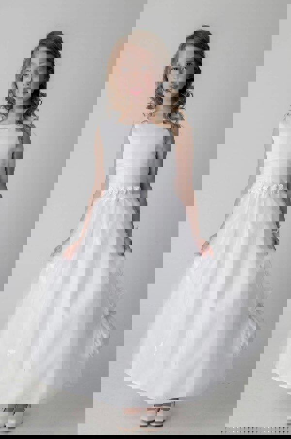 White dress with a butterflies Bag 