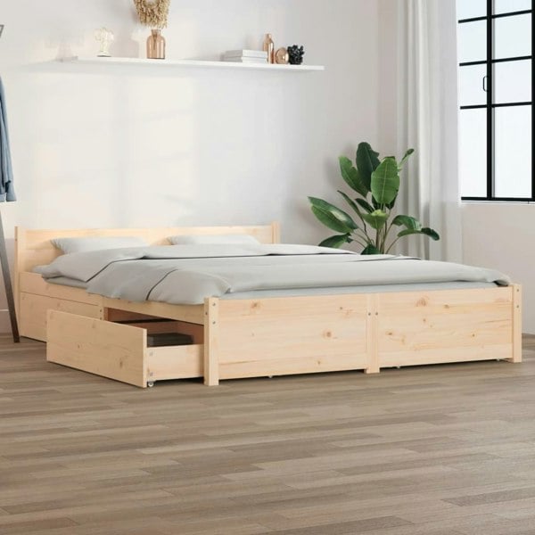 Berkfield Bed Frame with Drawers 120x200 cm