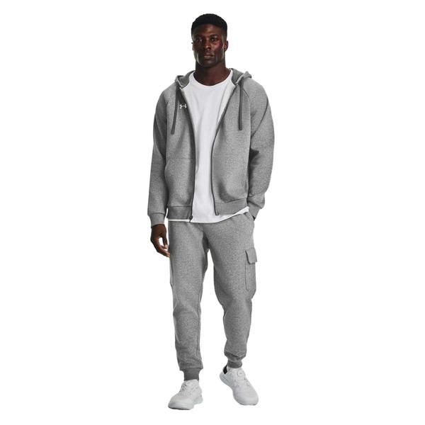 Under Armour Mens Rival Fleece Full Zip Hoodie - Carbon - 