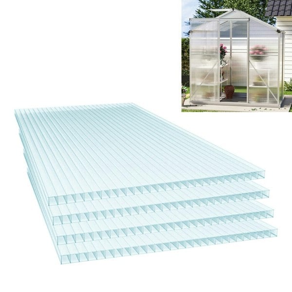 Livingandhome Clear Polycarbonate Sheets for Greenhouse Covering Living and Home