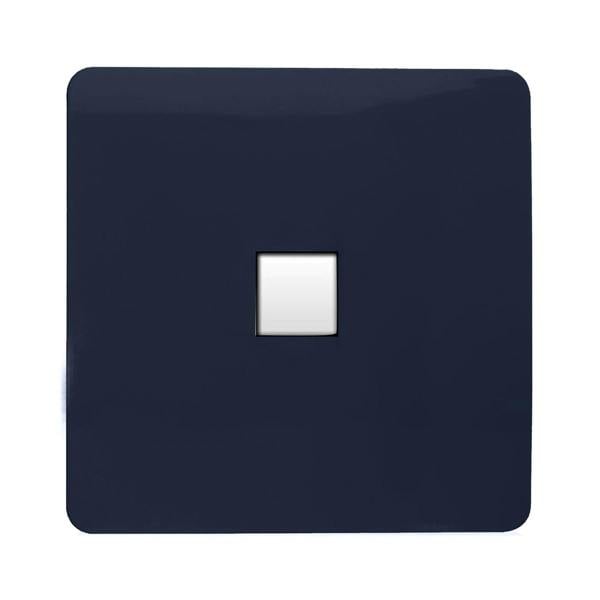 Trendi Switch 1 Gang Cat 3 Telephone Slave Socket in Navy Blue