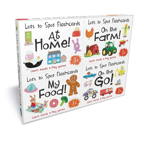 Lots to Spot Flashcards Tray Busy World 4 Pack My food, At Home, On the Go, On the Farm