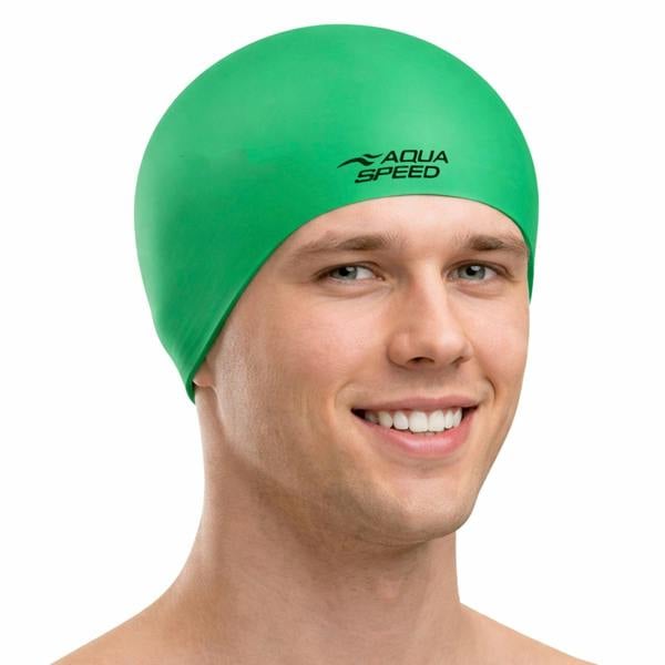Aqua Speed Unisex Adult Soft Latex Swimming Cap | Comfortable Elastic Flexible Cap
