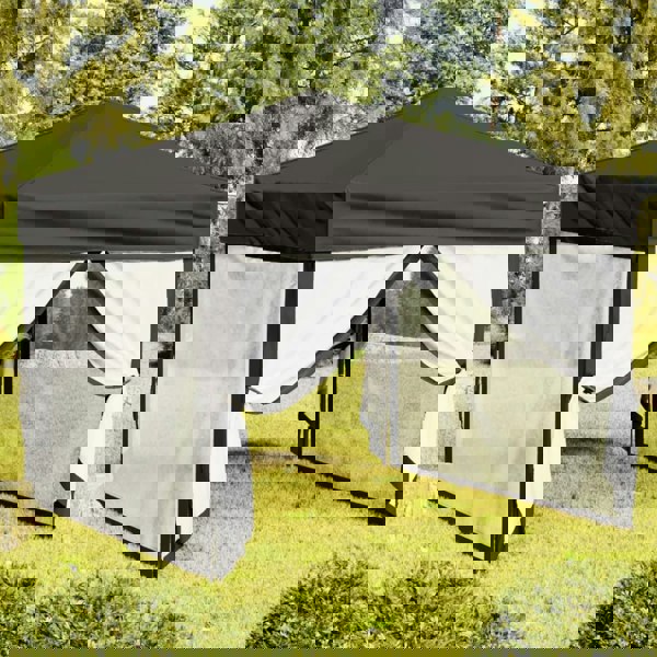 Berkfield Folding Party Tent with Sidewalls Anthracite 3x3 m