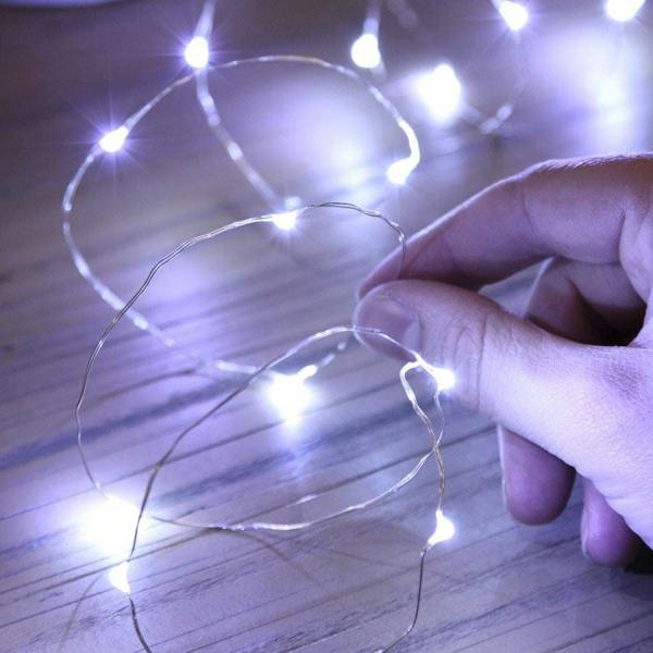 10M 100 Cool White LED Battery Operated Micro Rice Fairy String Lights image 6