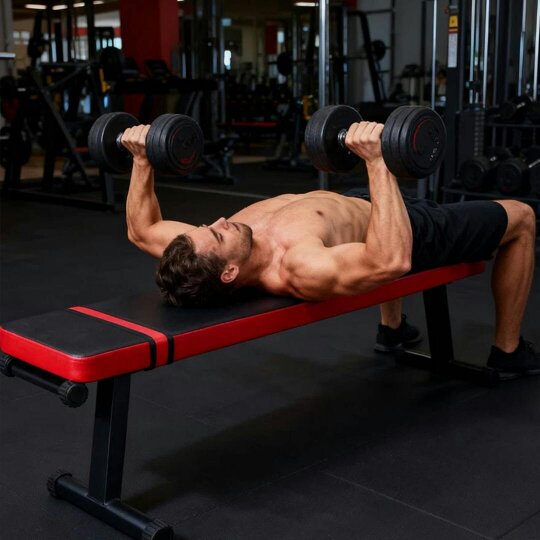 Havendro Flat Weight Bench Foldable Strength Training Exercise Home Gym Workout Fitness