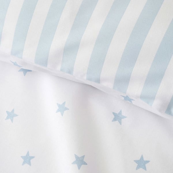 Bianca Mini Star & Stripes Reversible Cotton Duvet Cover Set Blue