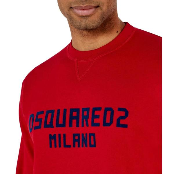 DSQUARED2 Cool Fit Milano Crew Neck Red Jumper M