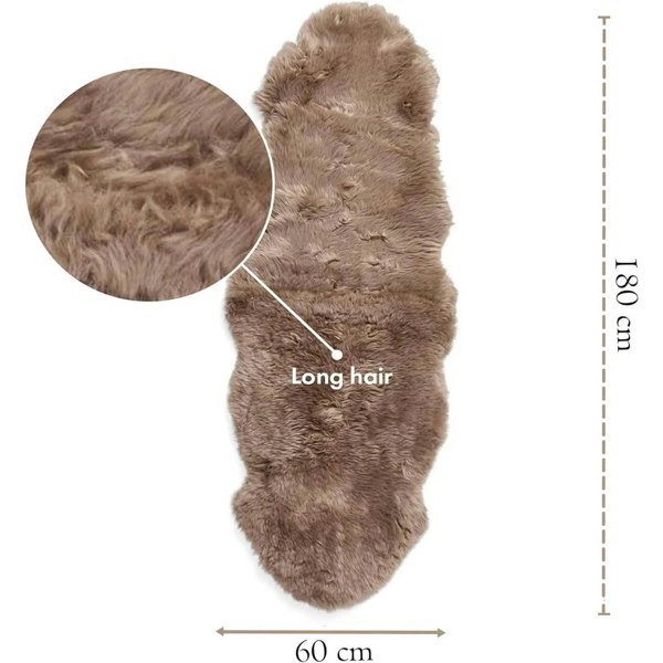 Infinity Leather Genuine Sheepskin Real Natural Wool Double Area Rug