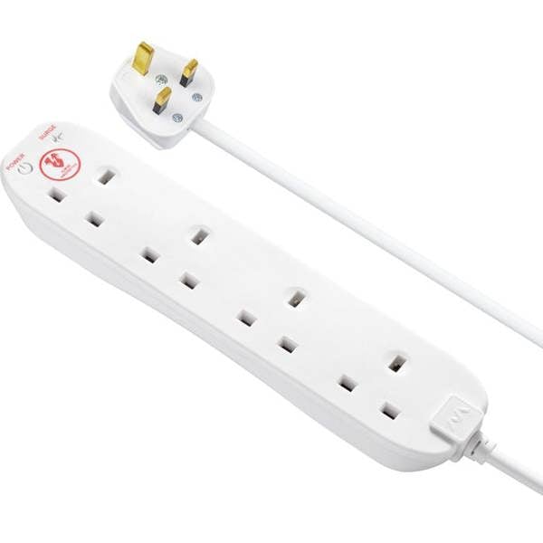 Masterplug 4 Socket  Extension Lead Surge Protected - SRG4210N