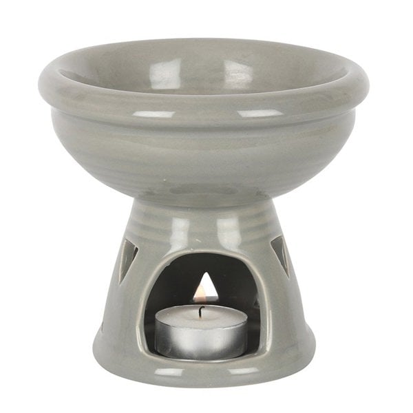 Serano Grey Deep Bowl Oil Burner and Wax Warmer