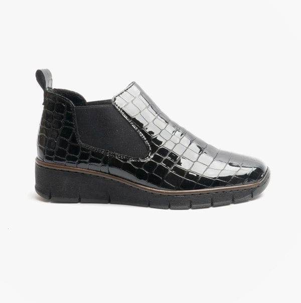 Rieker 53794-01 Womens Ankle Boots Black
