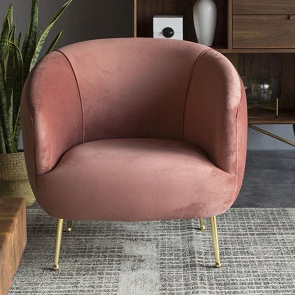 Tarr Armchair, Flannelette-Weilai Concept-Pink-Weilai Concept