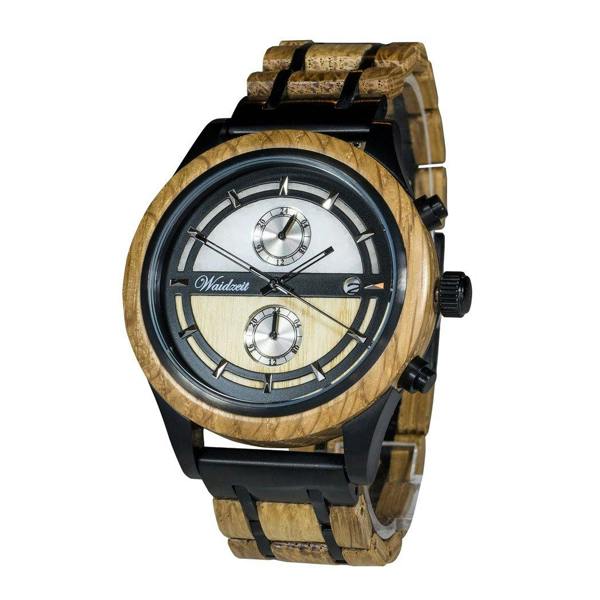 Waidzeit Chronograph Beer wooden strap Men