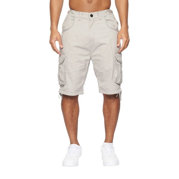 Crosshatch Mens Jamstar Cargo Shorts - Light Grey